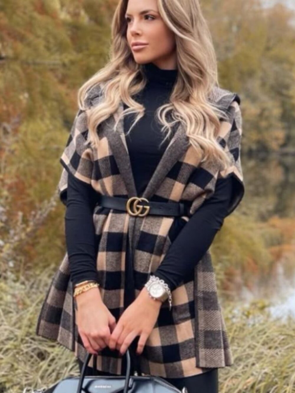 Burberry style Mango wool cape. Brand new with tags.